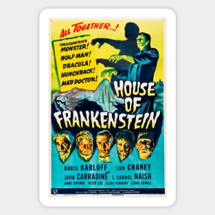 House of Frankenstein B Horror Film Poster Vintage Movie Sticker